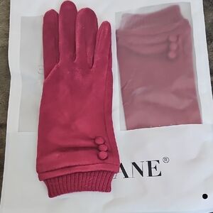 Chic Burgundy/Red Gloves by [Brand]